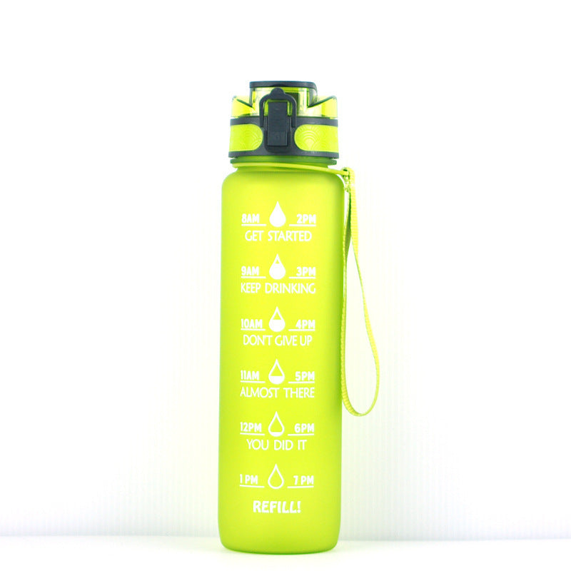 Transparent Flask Water Bottle 1000ml Kawaii Cup
