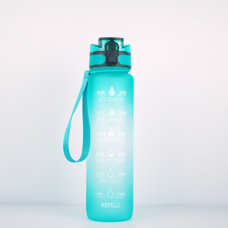 Transparent Flask Water Bottle 1000ml Kawaii Cup