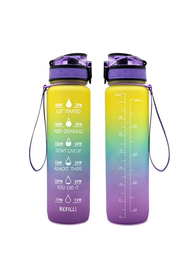 Transparent Flask Water Bottle 1000ml Kawaii Cup