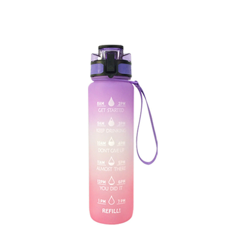 Transparent Flask Water Bottle 1000ml Kawaii Cup