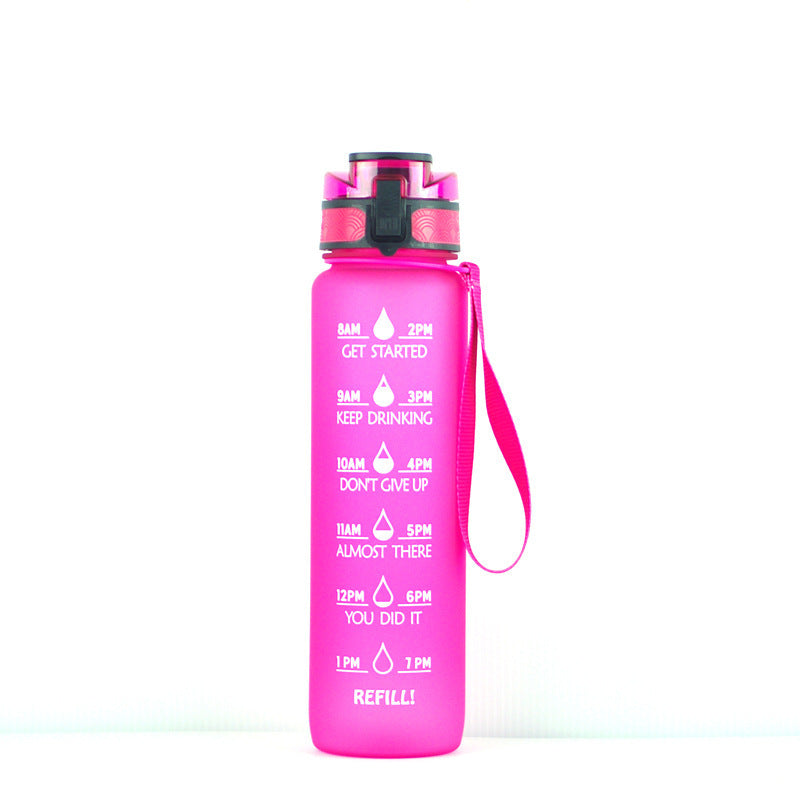Transparent Flask Water Bottle 1000ml Kawaii Cup