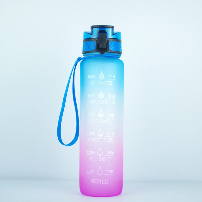 Transparent Flask Water Bottle 1000ml Kawaii Cup