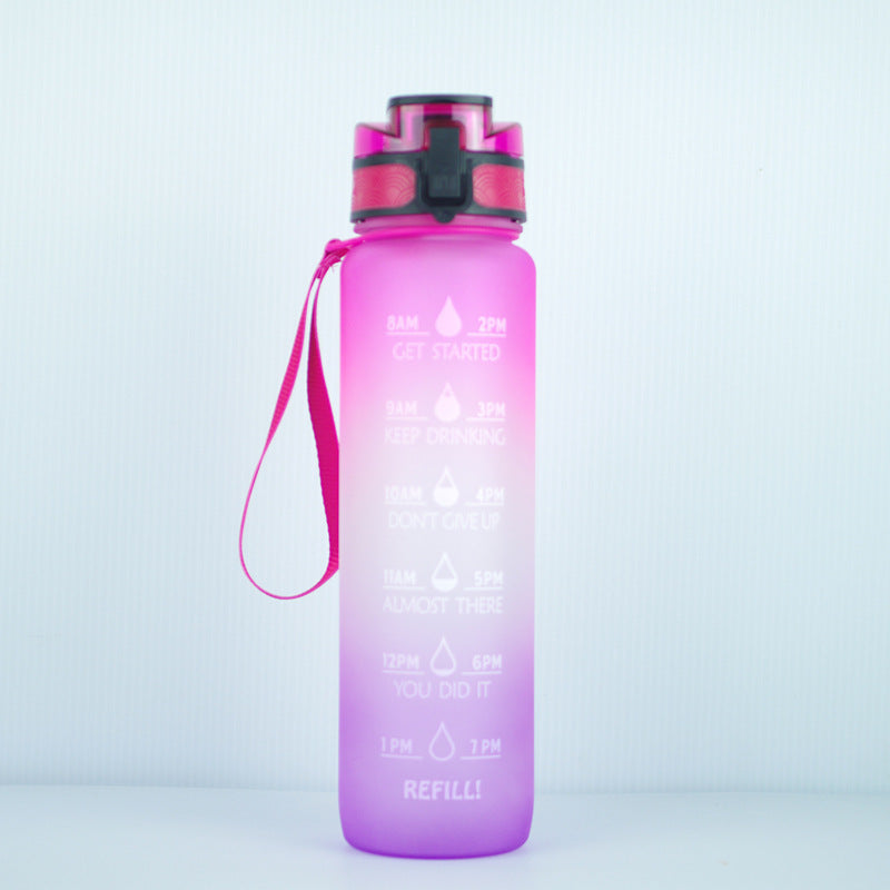 Transparent Flask Water Bottle 1000ml Kawaii Cup
