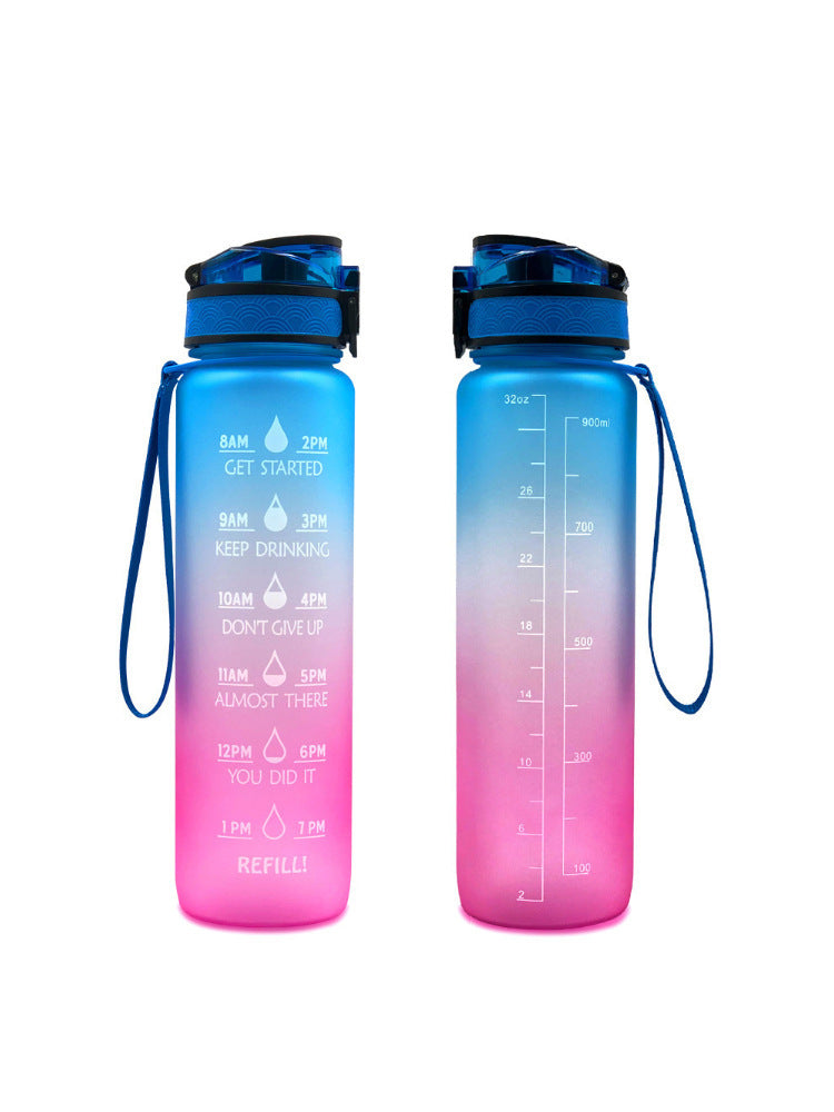 Transparent Flask Water Bottle 1000ml Kawaii Cup
